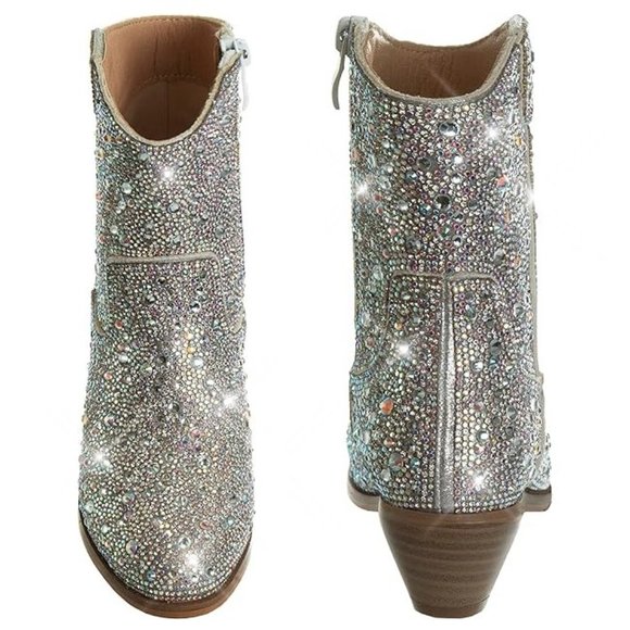 💕NWT Swarovski Crystal Rhinestone Girls Cowboy Boots BARBIE Halloween Costume - Picture 3 of 5